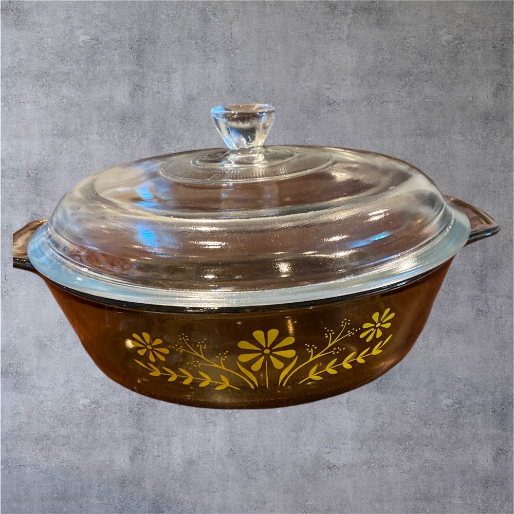 GLASBAKE 1.5 Qt. Casserole Dish with Lid